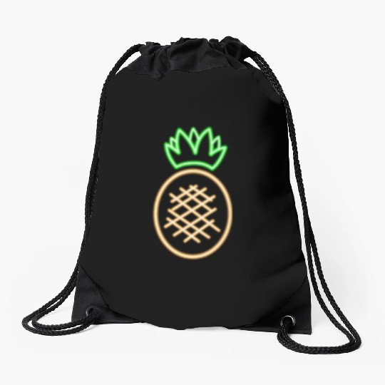 Neon Pineapple Pocket Glow Party Fruit Costume Drawstring Bags