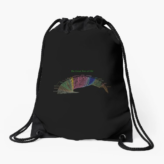 Evolution Cousin Tree of Life for Dark Garments Drawstring Bags