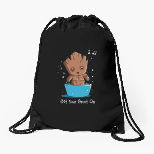 Get Your Groot On Drawstring Bags