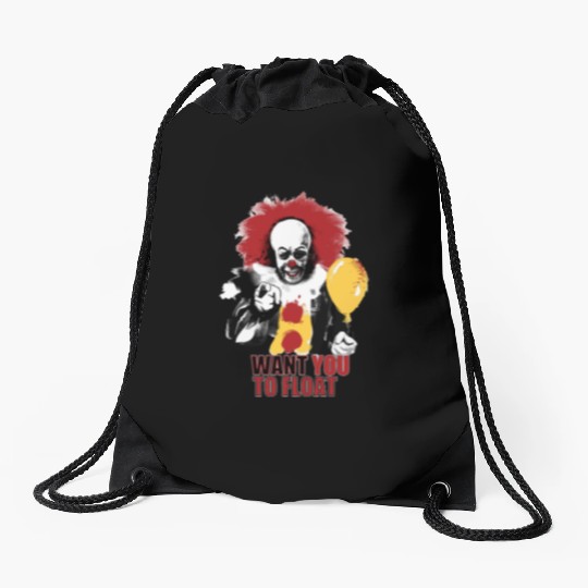 Creepy Pennywise LIGHT Version Art Character Drawstring Bags