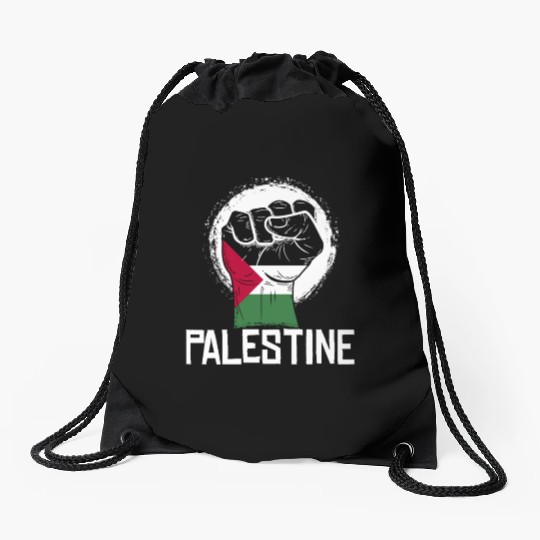 Palestine Fist Drawstring Bags