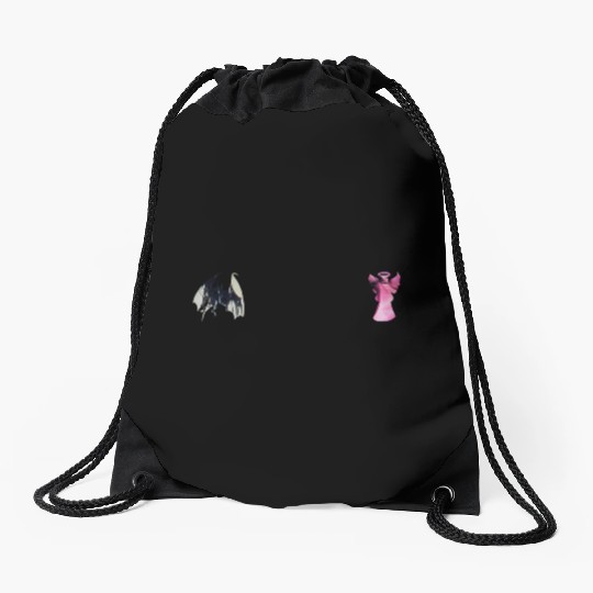 ANGEL vs DEVIL decisions choices good vs evil Drawstring Bags
