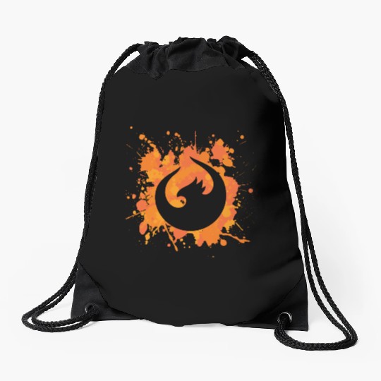 UI5 Phoenix Splash Orange Drawstring Bags