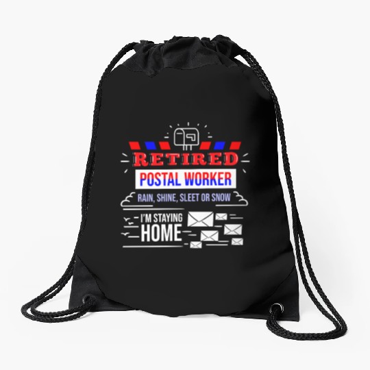 Retirement Post Office Retired Postal Worker Gift Drawstring Bags
