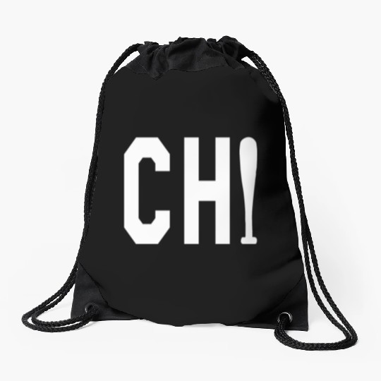Chicago Cubs CHI baseball Bat Vintage Chicago Tri Drawstring Bags