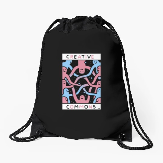 creative commons hipster grandpa Drawstring Bags