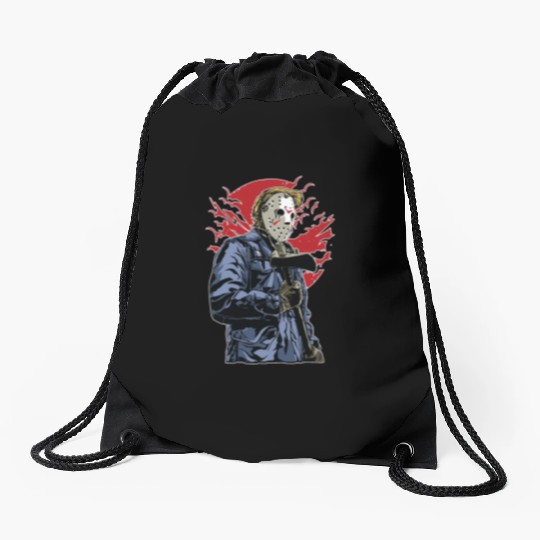 Serial Killer in Town Drawstring Bags