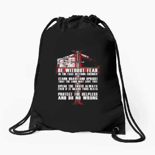 Templar - the knights templar code Drawstring Bags