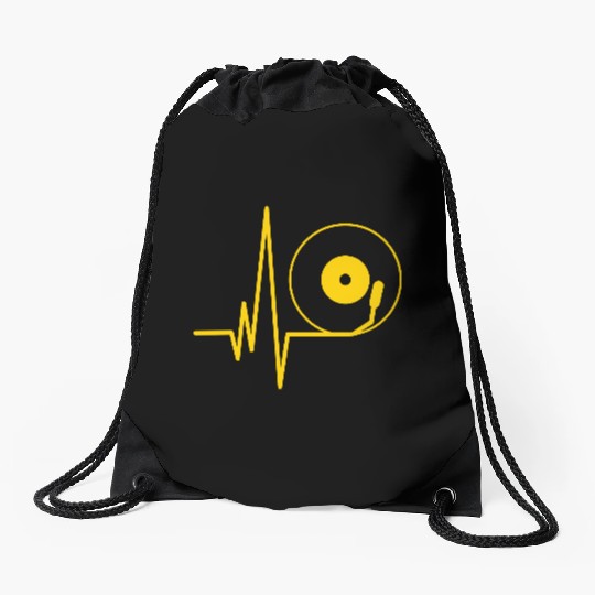 Vinyl Beat Drawstring Bags
