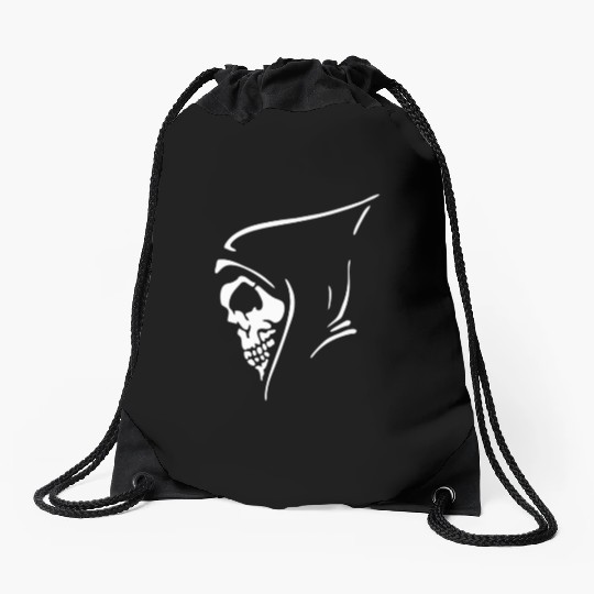 Death Skull Drawstring Bags