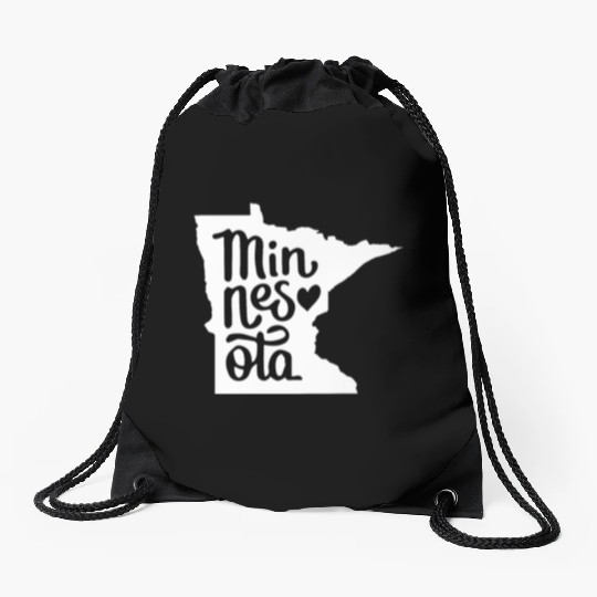 Minnesota Home State Minnesota music Drawstring Bags