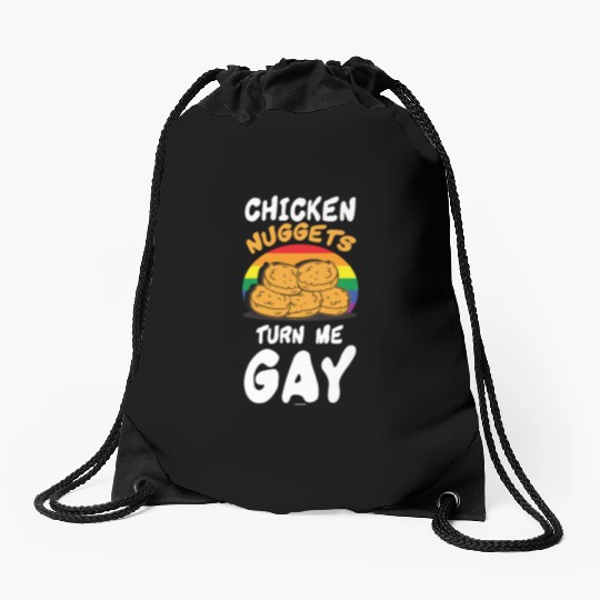Funny Chicken Nuggets LGBT Drawstring Bags