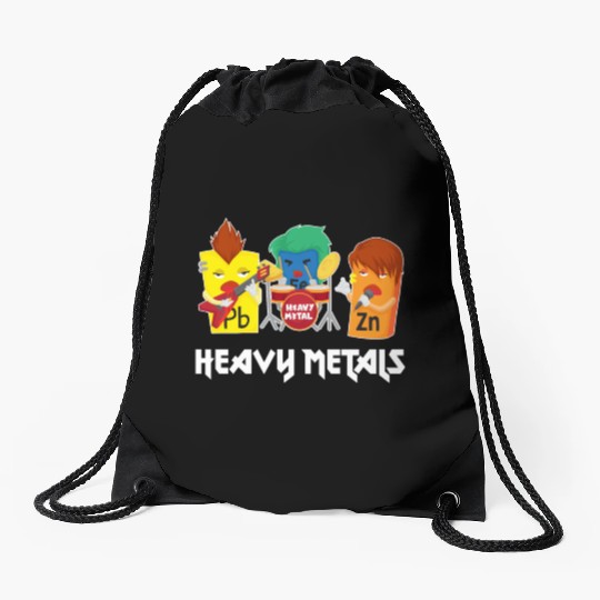 Funny Heavy Metals Chemistry Elements Rock Band Drawstring Bags