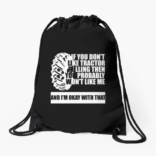 Tractor Pulling Farm Lover Drawstring Bags