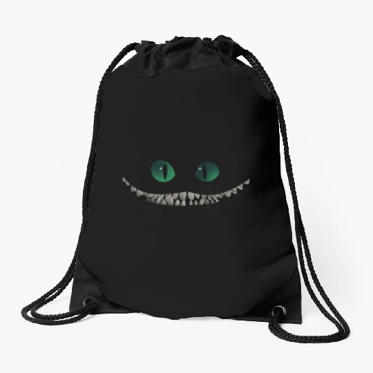 cheshire cat Drawstring Bags