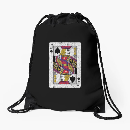 jack of spades playing card Drawstring Bags
