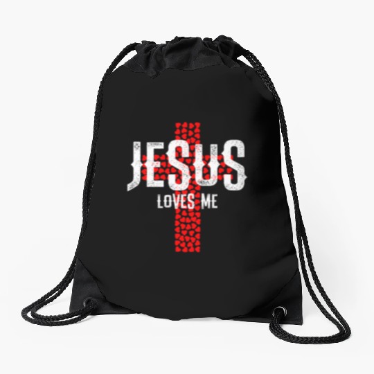 Jesus Loves Me | Religion Church Pray Gift Drawstring Bags