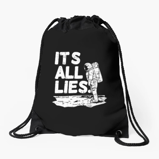 Moon Landing Conspiracy Theory Illuminati Gift Drawstring Bags