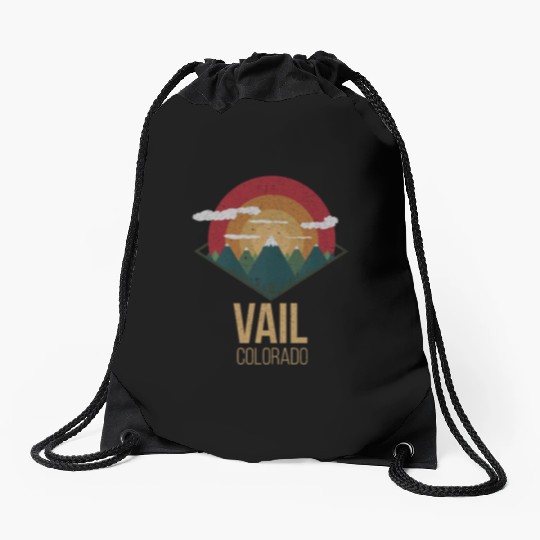 Snowboard Vail Colorado Snowpark Ski Winter Gift Drawstring Bags