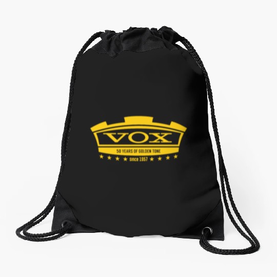 Vox Amplification Guitar Gold Tone Drawstring Bags Womens Mens