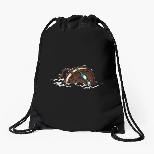 Funny Swimming Oreo Drawstring Bags