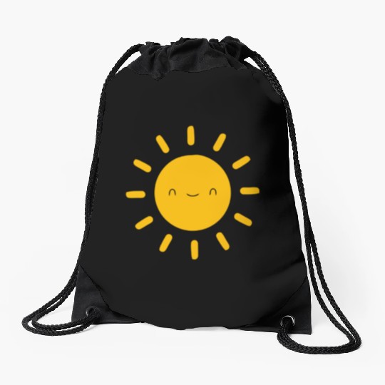 Happy Sun Is Kawaii and Cute Drawstring Bags