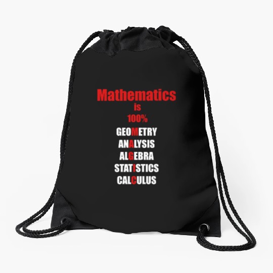 Math is magic quote Drawstring Bags