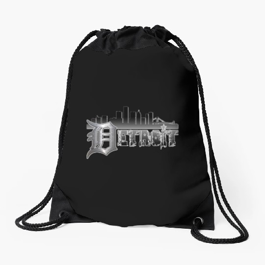 Detroit Cityscape Mens Drawstring Bags