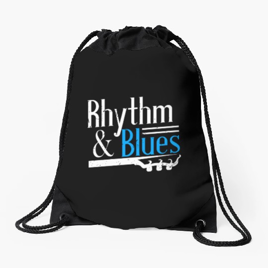 Blues rhythm music guitar gift band Drawstring Bags