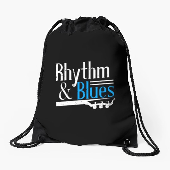 Blues rhythm music guitar gift band Drawstring Bags