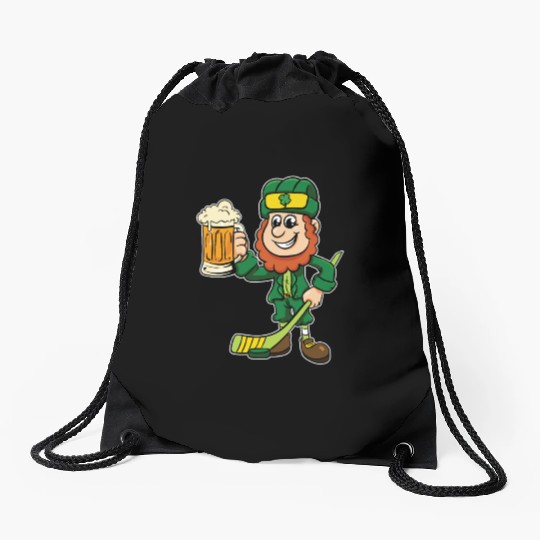 Hockey Ice Hockey Beer St Patricks Day Gift Drawstring Bags