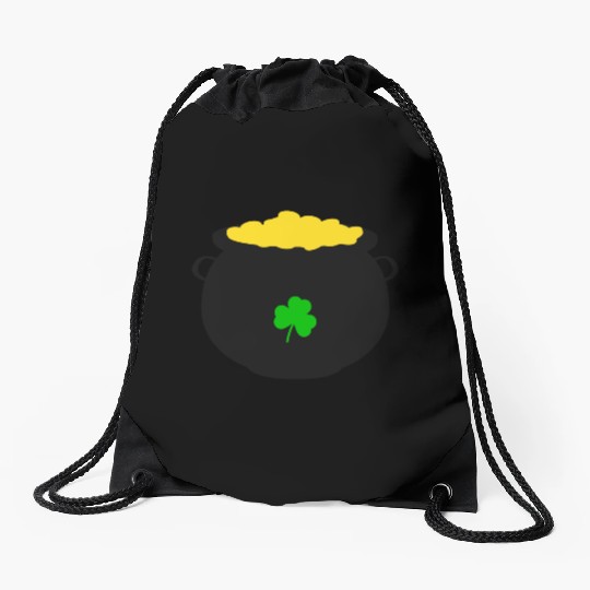 Pot of Gold St Patricks Day Drawstring Bags