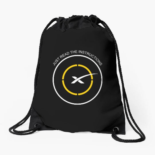Read The Instructions SpaceX Droneship Elon Musk Drawstring Bags