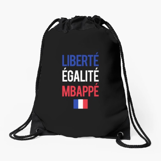 Liberte E galite Mbappe France Drawstring Bags