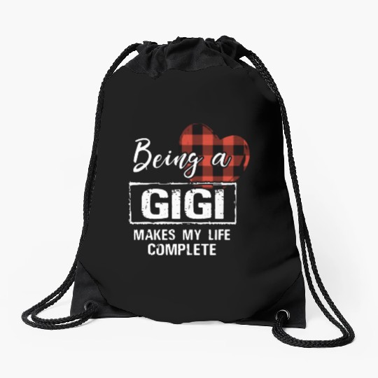 being a Gigi makes my life complete grandma Drawstring Bags