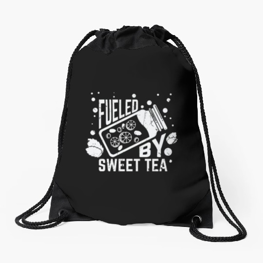 Fueled By Sweet Tea I Funny Southern Country Drawstring Bags