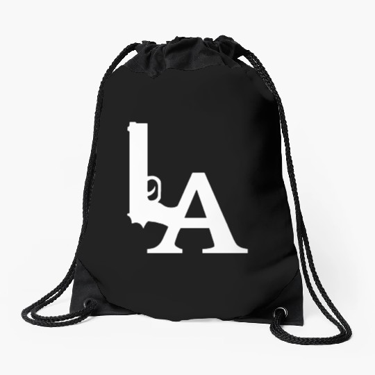 LA Dodgers Gun Los Angeles Hollywood California Drawstring Bags