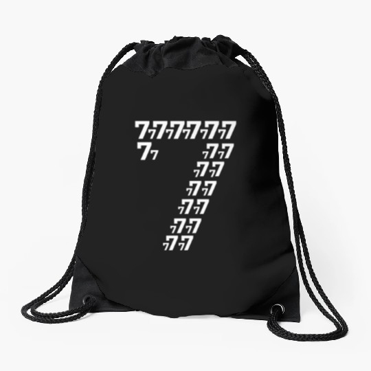 Seven Number 7 Birthday Gift Anniversary Number Drawstring Bags
