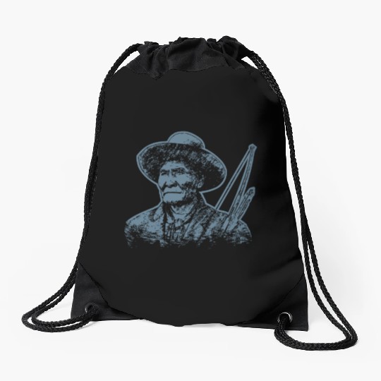 Geronimo Apache Native American Indian Warrior Drawstring Bags
