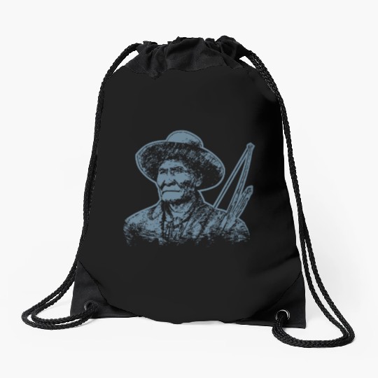 Geronimo Apache Native American Indian Warrior Drawstring Bags