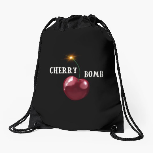 Cherry bomb big Drawstring Bags