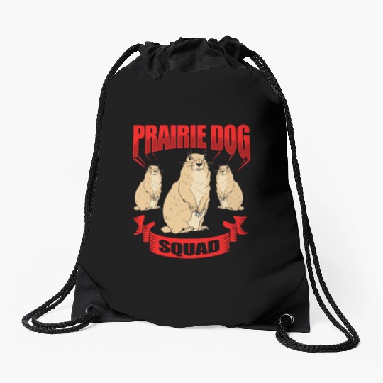 Prairie Dog Groundhog Squirrel Xerini Rodent Drawstring Bags