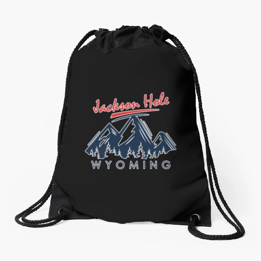 Jackson Hole Wyoming Drawstring Bags Vintage City Retro Tshi