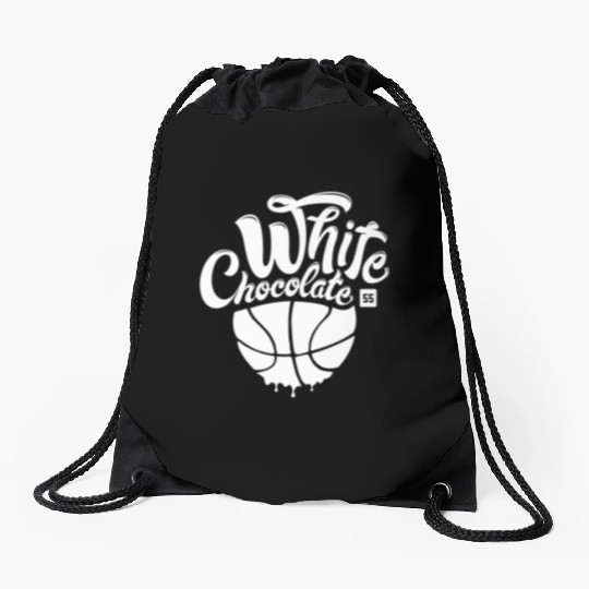 White Chocolate Basketball Legend Drawstring Bags