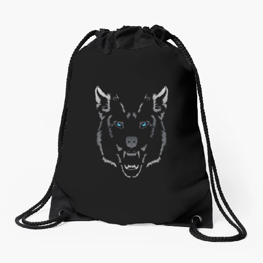 Wolf Wolf Head Fenrir fenris Drawstring Bags