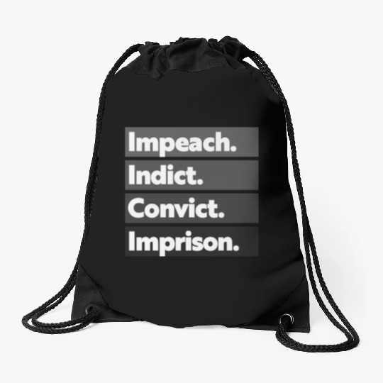 Trump Impeach, Anti Trump Protest Drawstring Bags