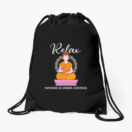 Buddha Quote india hindu shanti Buddhist Relax Drawstring Bags