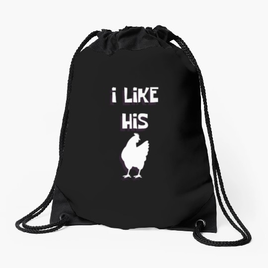 Paarshirt I like His cock Funny love gift Drawstring Bags