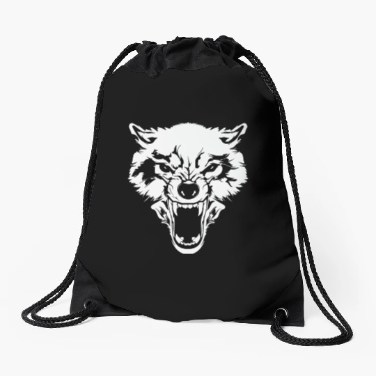 Wolf Bad Wolf Alpha Wolf Drawstring Bags