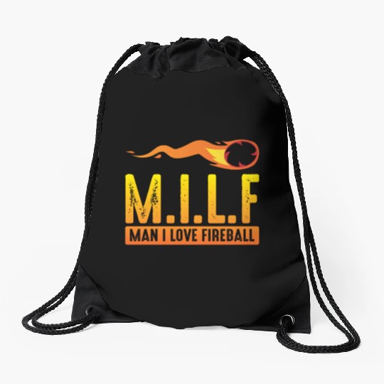 MILF Man I Love Fireball Funny ambiguous Drawstring Bags